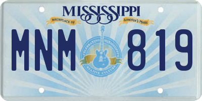 MS license plate MNM819