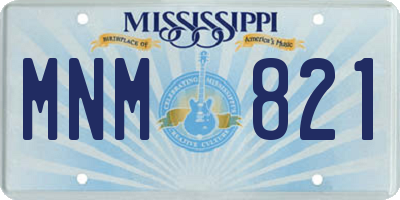 MS license plate MNM821