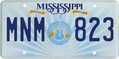 MS license plate MNM823