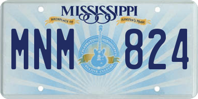 MS license plate MNM824