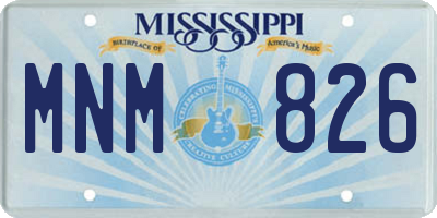 MS license plate MNM826