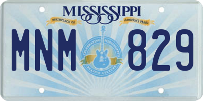 MS license plate MNM829