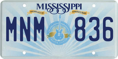 MS license plate MNM836