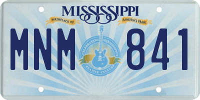 MS license plate MNM841