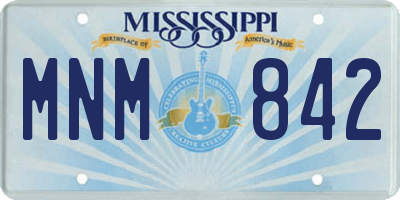 MS license plate MNM842