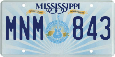 MS license plate MNM843