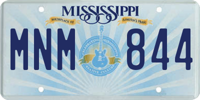 MS license plate MNM844