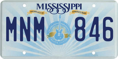 MS license plate MNM846