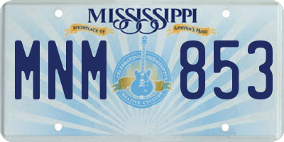 MS license plate MNM853