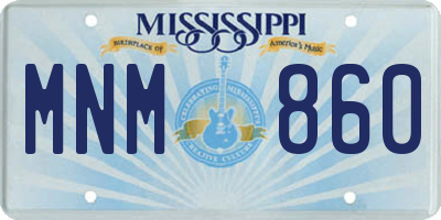 MS license plate MNM860