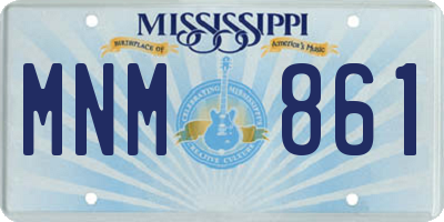 MS license plate MNM861