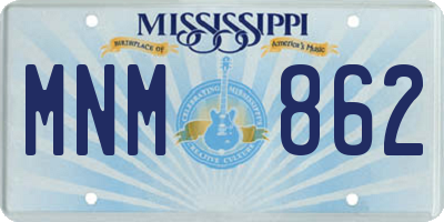 MS license plate MNM862