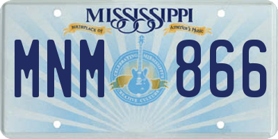 MS license plate MNM866