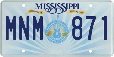 MS license plate MNM871