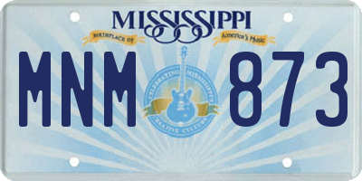 MS license plate MNM873