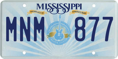 MS license plate MNM877