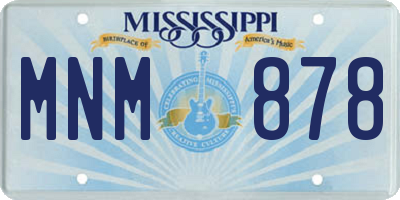 MS license plate MNM878