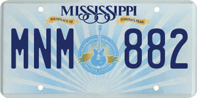 MS license plate MNM882