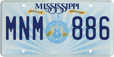 MS license plate MNM886