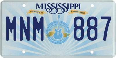 MS license plate MNM887
