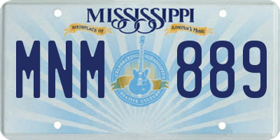 MS license plate MNM889