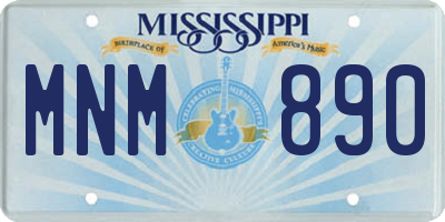 MS license plate MNM890