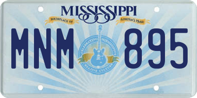 MS license plate MNM895