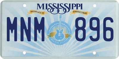 MS license plate MNM896