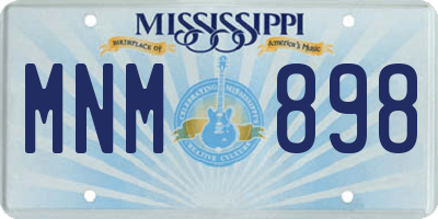 MS license plate MNM898