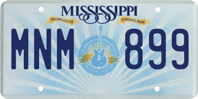 MS license plate MNM899