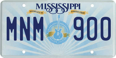 MS license plate MNM900
