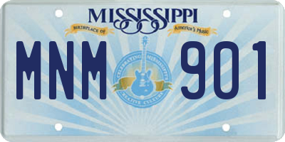 MS license plate MNM901