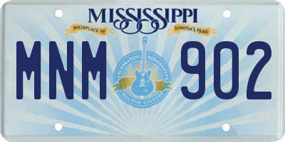 MS license plate MNM902