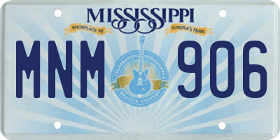 MS license plate MNM906