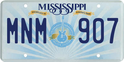 MS license plate MNM907