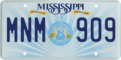 MS license plate MNM909