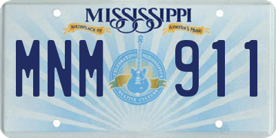 MS license plate MNM911