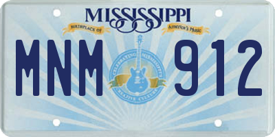 MS license plate MNM912