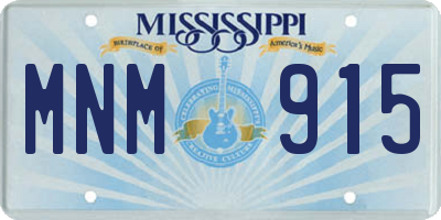 MS license plate MNM915