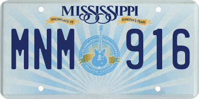 MS license plate MNM916