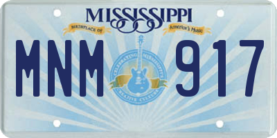 MS license plate MNM917
