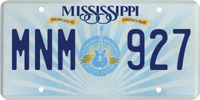 MS license plate MNM927