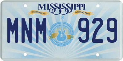 MS license plate MNM929