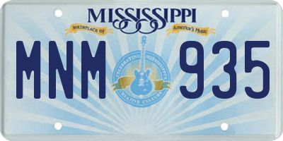 MS license plate MNM935