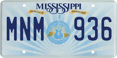 MS license plate MNM936