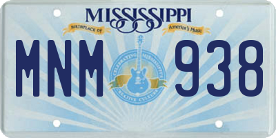 MS license plate MNM938