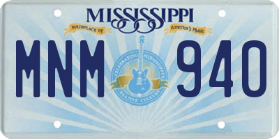 MS license plate MNM940