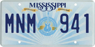 MS license plate MNM941