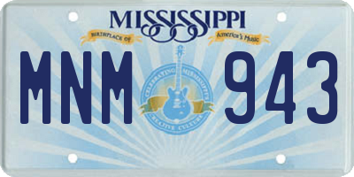 MS license plate MNM943
