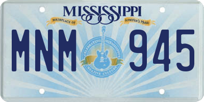 MS license plate MNM945